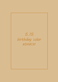 birthday color - May 15
