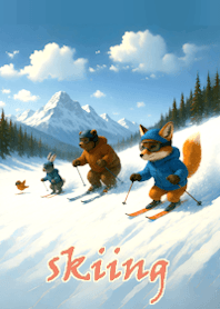 Animals Go Crazy About Skiing_yellow.new