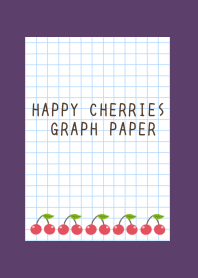 HAPPY CHERRIES GRAPH PAPER/DEEP PURPLE