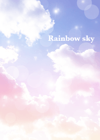 Rainbow sky and clouds