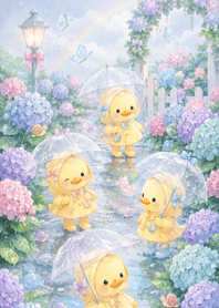 Ducklings in the Rain 011