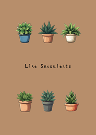 Like succulents(milk tea color)