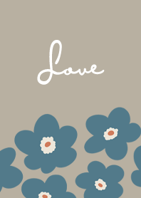 in bloom, flower b / khaki