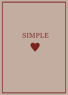 SIMPLE HEART =dustyred beige=