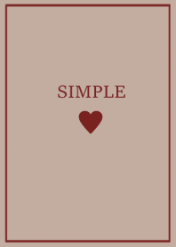 SIMPLE HEART =dustyred beige=