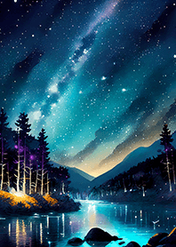 Beautiful starry night view#1267