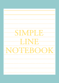SIMPLE YELLOW LINE NOTEBOOK/DUSTY MINT