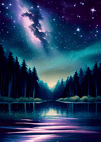 Beautiful starry night view#2910