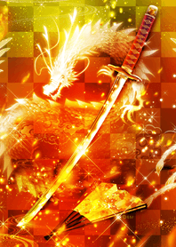 Fire dragon & Japanese sword from Japan
