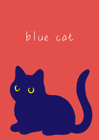 blue Cat Holiday01 on red