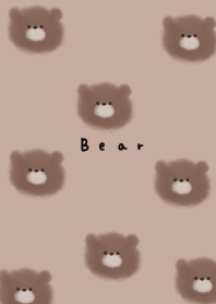 Full of watercolor bears. beige.