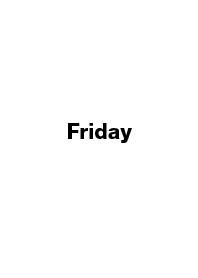 Friday / day of week