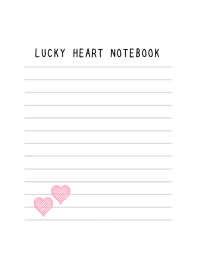 LUCKY HEART NOTEBOOKj-WHITE