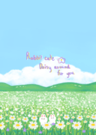 Rabbit cute : Daisy around for you