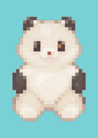 Tema Panda Pixel Art Bege 04