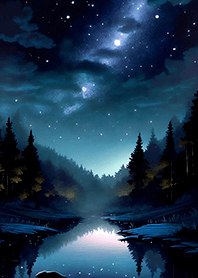 Beautiful starry night view#1611