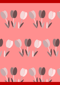 Three monochrome tulips on RB