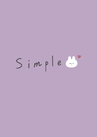 シンプルうさぎ・くすみパープル