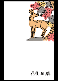 Japanese playing cards- Autumn leaves-