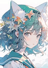 아름다운소녀-37❤기질 녹색 여우 소녀