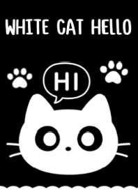 WHITE CAT HELLO