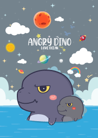 Angry Dino On The Sea Kawaii