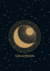 Sun and Moon simple and magic symbol