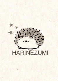 Hedgehog x white kraft paper