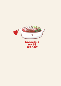 simple kimchi hotpot heart beige