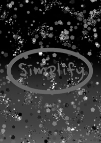 simplify sparkling black glitter