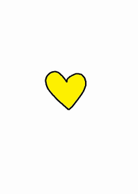 (simple yellow heart x white theme )