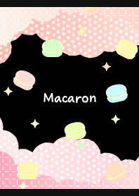 fluffy macarons on black JP