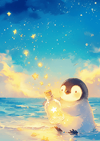 可愛企鵝の星星許願瓶❤️