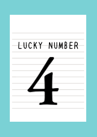 LUCKY NUMBER 4 NOTEBOOKj-MINT GREEN