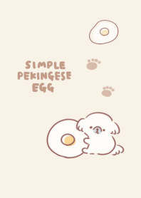 simple pekingese fried egg beige