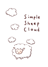 簡單的 羊 雲 白色 藍色