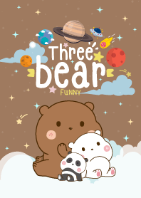 Bear Funny Galaxy Brown