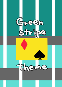 Green stripe and cards theme