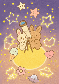 Cute Rabbit Moon Viewing 1