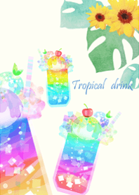 Summer enjoyment tropical drink8.