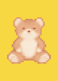 Bear Pixel Art Theme  Yellow 02