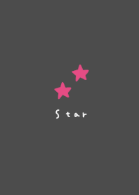 Dark black with pink stars.