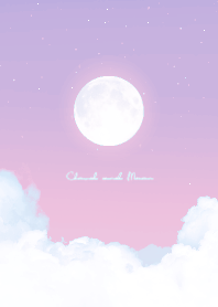 Cloud & Moon  - purple & pink 02