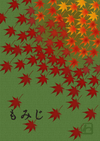 日本傳統圖案08 (楓) + 森林綠