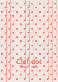 音符ドット柄 simple ver.夕焼け