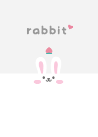 Rabbits. Peach - White