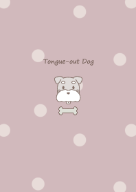 Tongue-out Schnauzer -smoky pink- 2