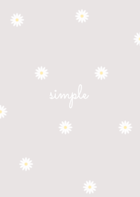 Simple Daisy /  beige white.