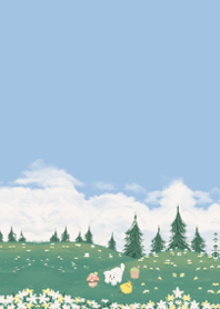 Landscape with flower