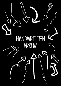Handwritten arrow